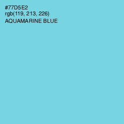 #77D5E2 - Aquamarine Blue Color Image